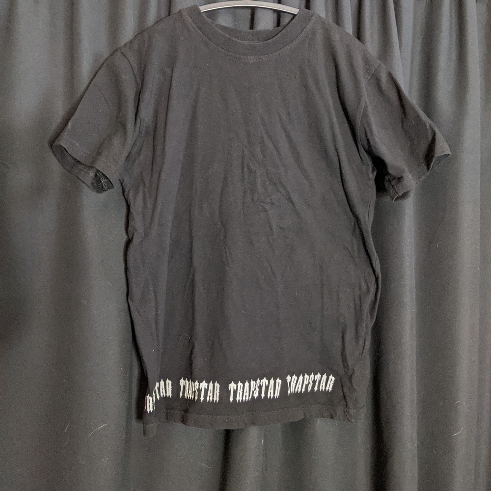 TRAPSTAR black logo print t-shirt S